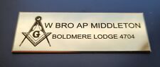 Engraved Masonic Brass Name