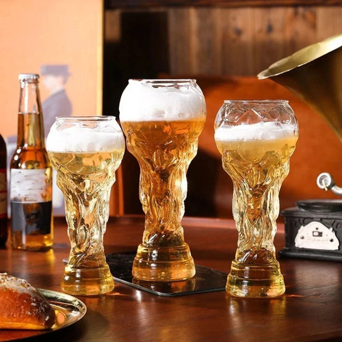 Football trophy beer glass - beer, cup