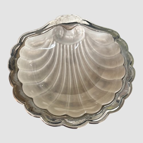 Vintage clam shell - shell, caviar