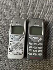 2x Nokia 3210 Mobile Phones Broken Spares Or Repair Silver Grey Retro Vintage