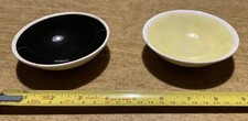 2 x Small Vintage Wade bowls 10cm diameter Black and Yellow