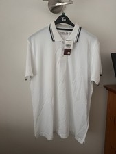 New men's EWM The Edinburgh Woollen Mill classics white polo shirt size M