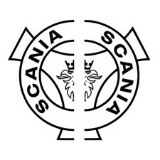 2x SCANIA VABIS Window Sticker Decal Pair Lorry Truck HGV - 35cm tall