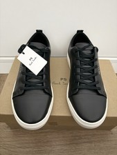 Paul Smith Men’s Lee Black Leather Trainers Size UK 8 EU 42 New With Box