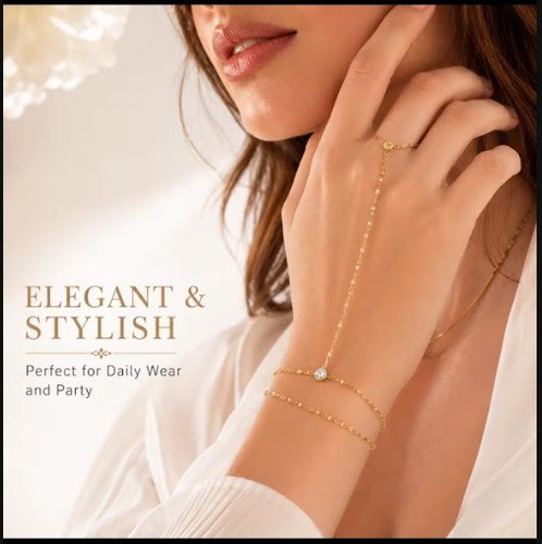 Gold plated hand harness - gold,