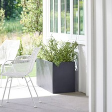 Zinc Galvanised Metal Trough Outdoor Planter Garden Plant Pot Rectang Flower Bed