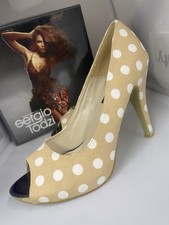 Italian Sergio Todzi Polka Dot Retro High Heels Size 38 UK 5 Sexy Fun Eccentric