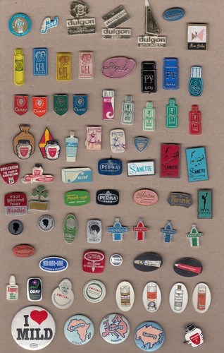 Vintage cosmetic pin badges - pin,
