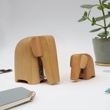Elephant Wooden Stapler Desk Accessory – Sustainable Mama & Baby Staplers
