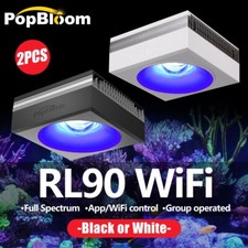 PopBloom RL90 WiFi Black/White Marine Aquarium Lighting LED Reef Light for 120cm