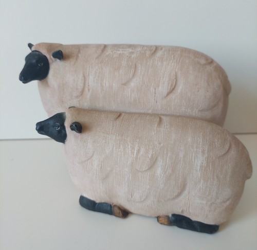 Rustic sheep ornament resin - ornament,