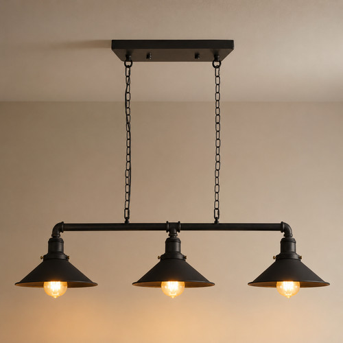 Black industrial bar ceiling - black,
