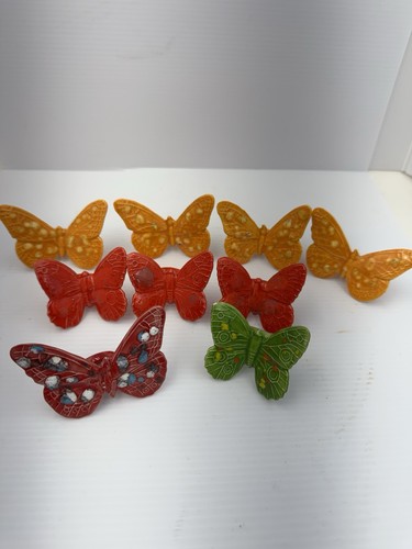 Ceramic butterflies green - in,