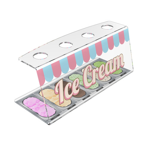 Acrylic ice cream cone - cream,