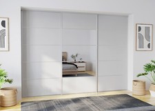 Sliding Wardrobe Doors 2000mm high, Solid & Mirrored, Track & Rail, 4 colours