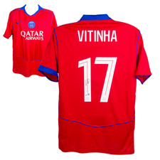 Vitinha Signed PSG Away Soccer Jersey #17 with Beckett Witness