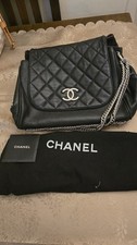 CHANEL Black Bordeaux Leather