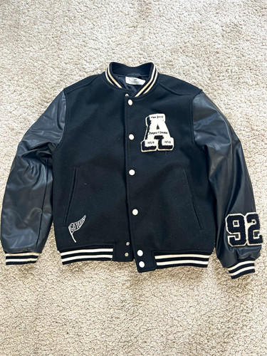 Boys black varsity jacket - h&m,