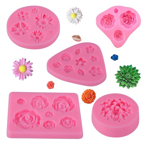 Silicone flower moulds - 5,