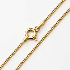 9CT YELLOW GOLD & SILVER CURB