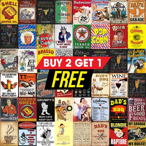 Metal tin sign - sign, plaque