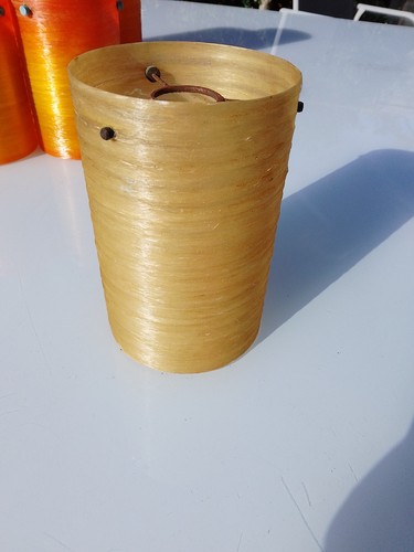 Vintage spun fibreglass lamp - vintage,