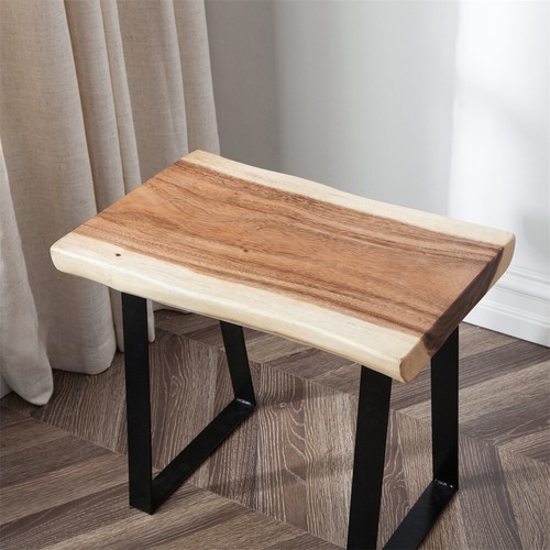 Rustic live edge wood bench - rustic,