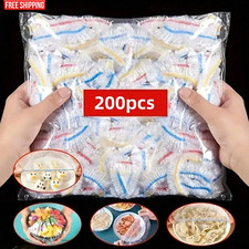 100PCS Disposable Food Cover Plastic Wrap Elastic Fresh Keeper Saver Bag