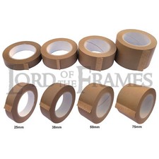 25mm 38mm 50mm 75mm x 50m Rolls Eco 15 Tape Picture Framing Backing Kraft Paper