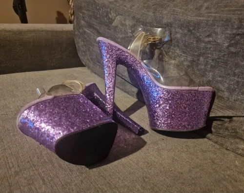 Purple glittery pleaser - purple,
