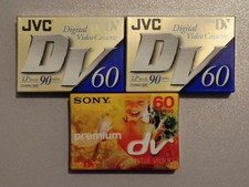 2x JVC 1x Sony Premium Mini DV