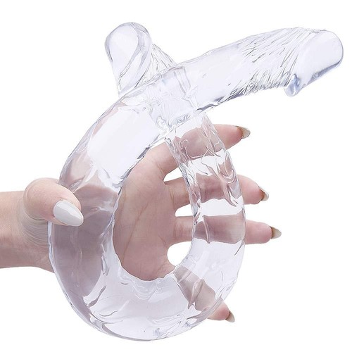 Double ended dildo clear - 16",