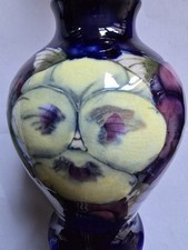William Moorcroft Pansy  Vase