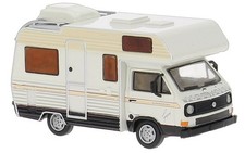 VW Volkswagen T3 Camper - 1983 - white / black - Brekina 1:87