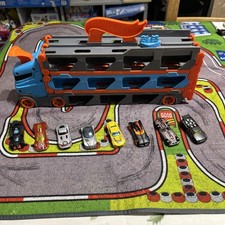 Hot Wheels Speedway Hauler GVG37 + 8 Cars Massive Job Lot Bundle Toy Transporter