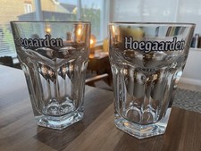 Hoegaarden Beer Glasses Half