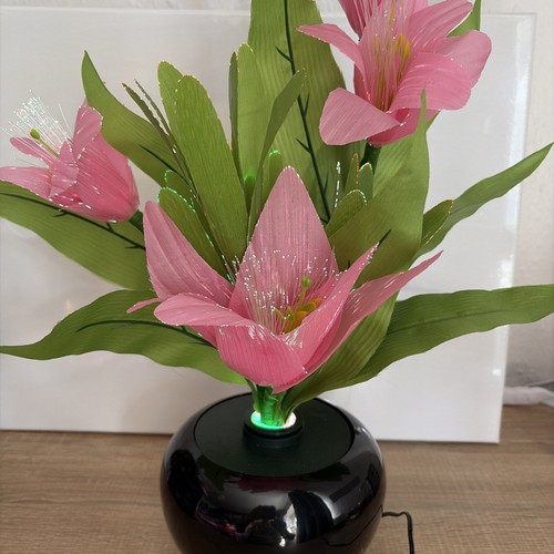 Pink fibre optic lily - pink,