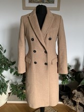 Zara Camel Wool Blend Overcoat
