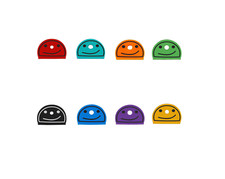 Assorted Colour Key Cap Key Cover Caps Happy Face Key Cover  Door Key Identify