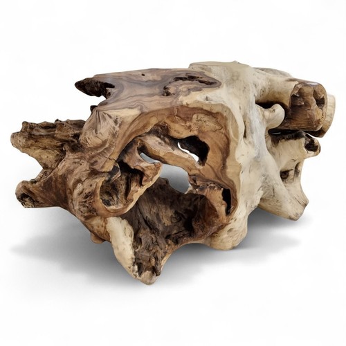 Suar burl wood sideboard - wood,
