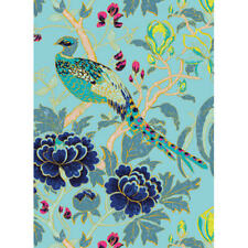 Matthew Williamson Magnolia Peacock Blank Greeting Card with Envelope