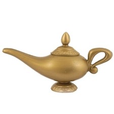 Gold Genie Lamp Fancy Dress Prop Mens Ladies Kids Genie Aladdin Panto