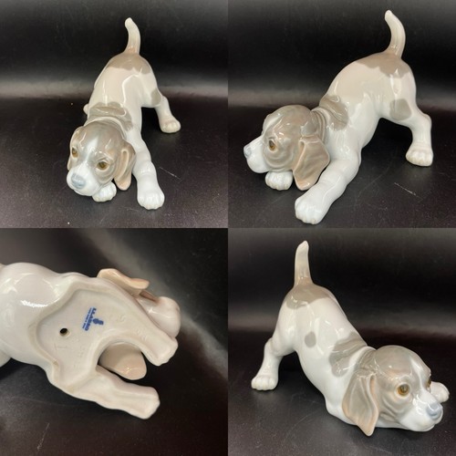 Lladro playing beagle - lladro, puppy