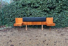 VINTAGE IB KOFOD LARSEN FOR G PLAN HEADBOARD WITH BEDSIDE TABLES