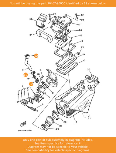 Yamaha clip 90467 20050 - yamaha, clip,