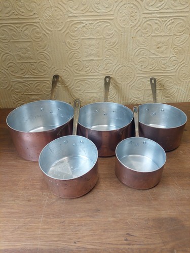 Set vintage french copper - 5,