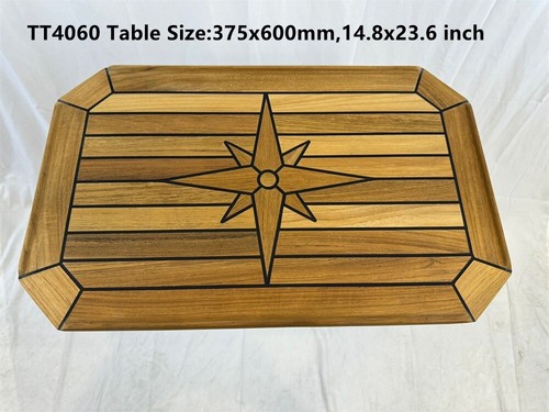 Rectangular teak table - rectangular, top