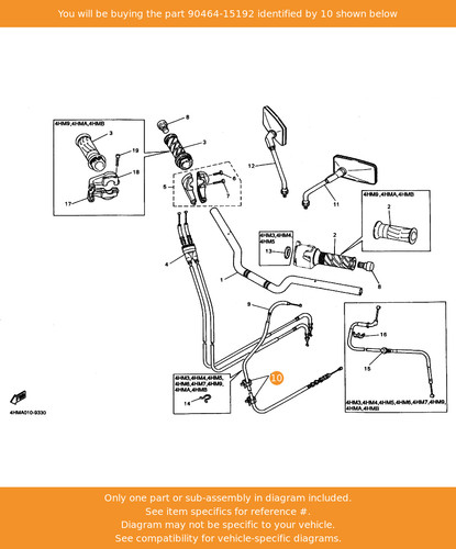 Yamaha clamp 90464 15192 oem - yamaha, clamp,