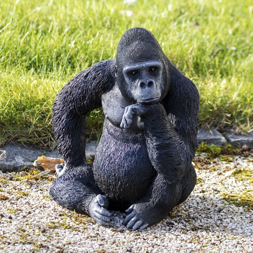 Sitting black gorilla garden - sitting,