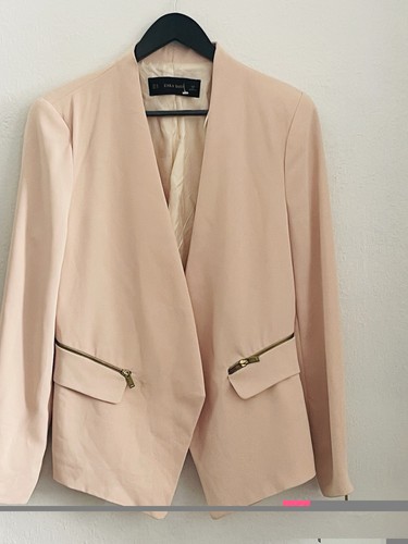 Zara basic nude pink blazer - nude,